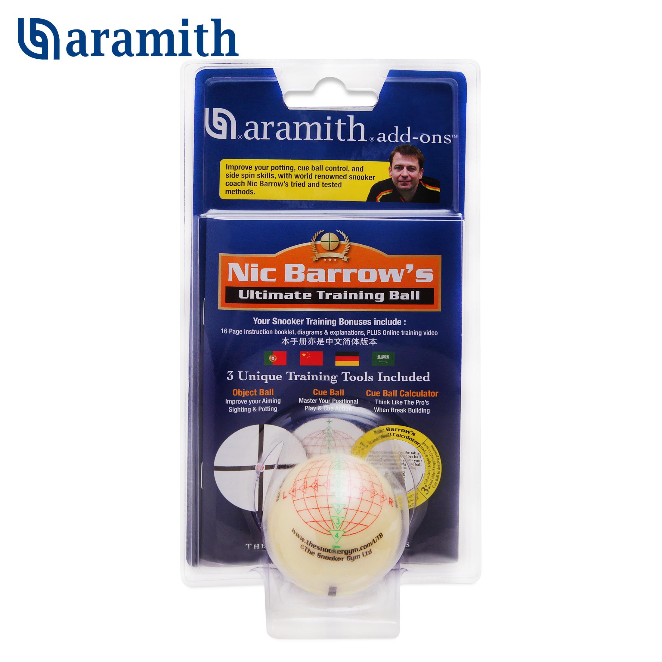 TRENIROVOCHNYI_SHAR_SNOOKER_ARAMITH_NIC_BARROW_ULTIMATE_TRAING_52_4_MM