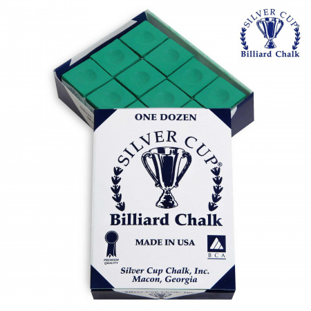 Мел "Silver Cup" tournament green 12шт.