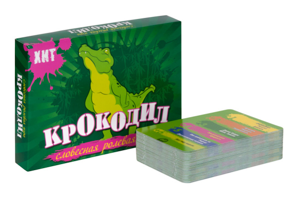 Словесная игра "Крокодил" (84 карточки+инструкция)